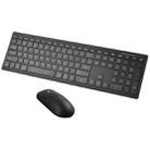 169 2.4Ghz + Bluetooth  Dual Mode Wireless Keyboard + Mouse Kit, Compatible with iSO & Android & Windows (Black) - 1