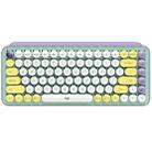 Logitech POP KEYS Round Button Bluetooth Mechanical Keyboard (Purple) - 1