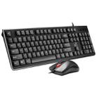 ZGB S500 Square Keycap Wired Keyboard + Mouse Set (Black) - 1