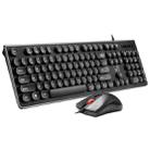 ZGB S500 Round Keycap Wired Keyboard + Mouse Set (Black) - 1