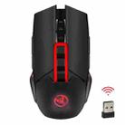 X80 2.4G Wireless Luminous Rechargeable Gaming Mouse without Letters (Red) - 1