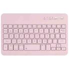 7 inch Universal Tablet Bluetooth Keyboard, Support Windows / IOS / Android System (Pink) - 1