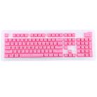 104 Keys Double Shot PBT Backlit Keycaps for Mechanical Keyboard(Pink) - 1