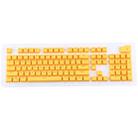 104 Keys Double Shot PBT Backlit Keycaps for Mechanical Keyboard (Yellow) - 1