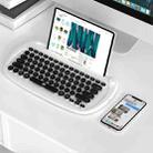 FOETOR K520t Mini Three Modes Wireless Bluetooth Keyboard(White) - 1