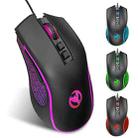HXSJ X100 7-buttons 3600 DPI Cool Glowing Wired Gaming Mouse, Cable Length: 1.5m (Black) - 1