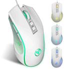 HXSJ X100 7-buttons 3600 DPI Cool Glowing Wired Gaming Mouse, Cable Length: 1.5m (White) - 1