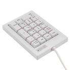 DX-21A 21-keys USB Wired Mechanical Black Shaft Mini Numeric Keyboard(White) - 4