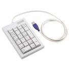 DX-21A 21-keys USB Wired Mechanical Black Shaft Mini Numeric Keyboard(White) - 5