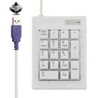 DX-17A 17-keys USB Wired Mechanical Black Shaft Mini Numeric Keyboard(White) - 1