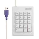 DX-18A 18-keys USB Wired Mechanical Black Shaft Mini Numeric Keyboard (White) - 3