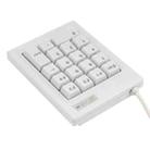 DX-18A 18-keys USB Wired Mechanical Black Shaft Mini Numeric Keyboard (White) - 4