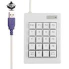 DX-20A 20-keys USB Wired Mechanical Black Shaft Mini Numeric Keyboard (White) - 1