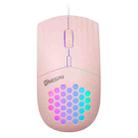 MKESPN SXS-838 USB Interface RGB Hollow Wired Mouse(Pink) - 1