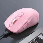 iMICE W-718 Rechargeable 6 Buttons 1600 DPI 2.4GHz Bluetooth Silent Wireless Mouse for Computer PC Laptop (Pink) - 1