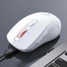 iMICE W-718 Rechargeable 6 Buttons 1600 DPI 2.4GHz Bluetooth Silent Wireless Mouse for Computer PC Laptop (White) - 1