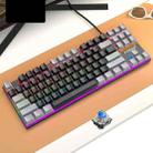 FOREV FV-301 87-keys Blue Axis Mechanical Gaming Keyboard, Cable Length: 1.6m(Black Grey) - 1