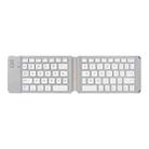 Mini Wireless Bluetooth Folding Keyboard (White) - 1