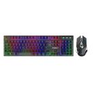 FOREV FV380 Wireless RGB Lighted Keyboard Mouse Set (Black) - 1