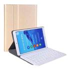 A0M5 Detachable Bluetooth Keyboard + Ultrathin Horizontal Flip Leather Tablet Case for Huawei MediaPad M5 & Honor Tab 5 8 inch, with Holder(Gold) - 1