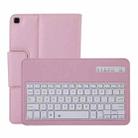 SA510 Detachable Bluetooth Keyboard + Litchi Texture PU Leather Tablet Case with Holder for Galaxy Tab A 10.1 (2019) T510/T515 (Pink) - 1