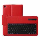 SA510 Detachable Bluetooth Keyboard + Litchi Texture PU Leather Tablet Case with Holder for Galaxy Tab A 10.1 (2019) T510/T515 (Red) - 1