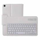 SA510 Detachable Bluetooth Keyboard + Litchi Texture PU Leather Tablet Case with Holder for Galaxy Tab A 10.1 (2019) T510/T515 (White) - 1