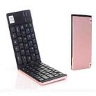 F66 Foldable Bluetooth Wireless 66 Keys Keyboard, Support Android / Windows / iOS (Rose Gold) - 1