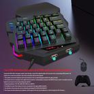 HXSJ V500 35 Keys Colorful Mixed Light Gaming One-handed Keyboard, Built-in Converter, Support for PS3 / PS4 - 4