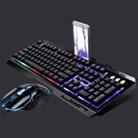 Chasing Leopard G700 USB RGB Backlight Wired Optical Gaming Mouse and Keyboard Set, Keyboard Cable Length: 1.35m, Mouse Cable Length: 1.3m(Black) - 1