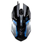 Chasing Leopard K1 USB 1600DPI Three-speed Adjustable LED Backlight Mute Wired Optical Gaming Mouse, Length: 1.3m(Jet Black) - 1