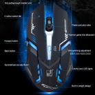 Chasing Leopard V17 USB 2400DPI Four-speed Adjustable Line Pattern Wired Optical Gaming Mouse with LED Breathing Light, Length: 1.45m(Jet Black) - 4