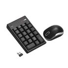 MC Saite MC-61CB 2.4GHz Wireless Mouse + 22 Keys Numeric Pan Keyboard with USB Receiver Set for Computer PC Laptop (Black) - 1