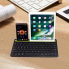 B908 Ultra-slim 78 Keys Bluetooth Wireless Keyboard with Concave Mobile Phone Holder (Black) - 1