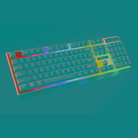 ZGB G21 104 Keys USB Wired Mechanical Feel Colorful Backlight Office Computer Keyboard Gaming Keyboard(Black) - 1