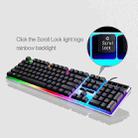 ZGB G21 104 Keys USB Wired Mechanical Feel Colorful Backlight Office Computer Keyboard Gaming Keyboard(Black) - 5