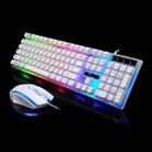 ZGB G21 1600 DPI Professional Wired Colorful Backlight Mechanical Feel Suspension Keyboard + Optical Mouse Kit for Laptop, PC(White) - 2