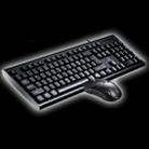 Chasing Leopard Q9 1600 DPI Professional Wired Grid Texture Gaming Office Keyboard + Optical Mouse Kit(Black) - 1