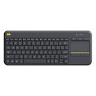 Logitech K400 Plus 2.4GHz Wireless Touch Control Keyboard, Wireless Range: 10m (Black) - 1