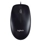 Logitech M100R USB Interface Full Size 1000DPI Wired Optical Mouse (Black) - 1