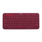 Logitech K380 Portable Multi-Device Wireless Bluetooth Keyboard (Red) - 1