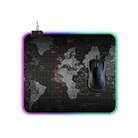 Computer World Map Pattern Illuminated Mouse Pad, Size: 35 x 30 x 0.4cm - 1