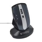 MZ-011 2.4GHz 1600DPI Wireless Rechargeable Optical Mouse with HUB Function(Blue) - 1