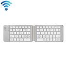 K018 USB Charging Foldable 67 Keys Bluetooth Wireless Keyboard (Silver) - 1