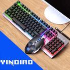 YINDIAO K002 USB Wired Mechanical Feel RGB Backlight Keyboard + Optical Mouse Set(Black) - 1
