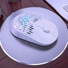 YINDIAO A6 2.4GHz 1600DPI 3-modes Adjustable 6-keys RGB Light Hollowing Wireless Silent Mouse (White) - 1