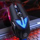 YINDIAO G4 3200DPI 4-modes Adjustable 7-keys RGB Light Programmable Wired Gaming Mouse (Black) - 1