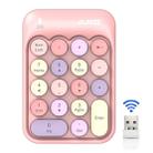 Ajazz AK18 2.4G Mini Wireless Mixed Color Keys Numeric Keyboard (Pink) - 1