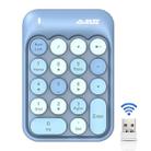 Ajazz AK18 2.4G Mini Wireless Mixed Color Keys Numeric Keyboard (Blue) - 1