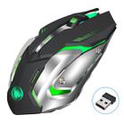 HXSJ M10 2.4GHz 6-keys USB Rechargeable Colorful Lighting Ergonomic 2400DPI Wireless Optical Gaming Mouse for Desktop Computers - 1